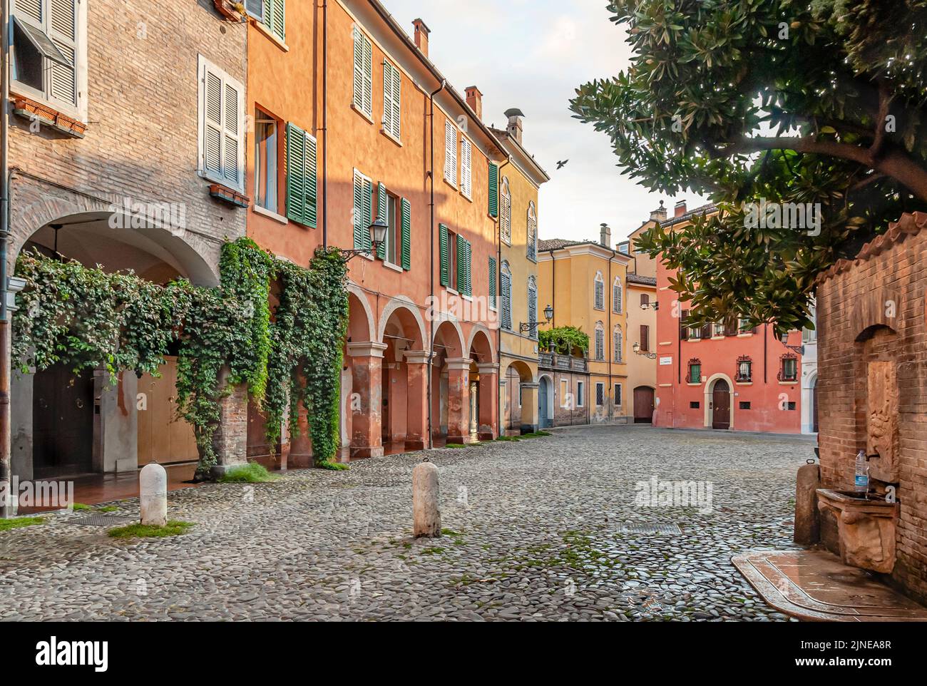 Centro storico di Carpi, Emilia-Romagna, Italia Foto Stock