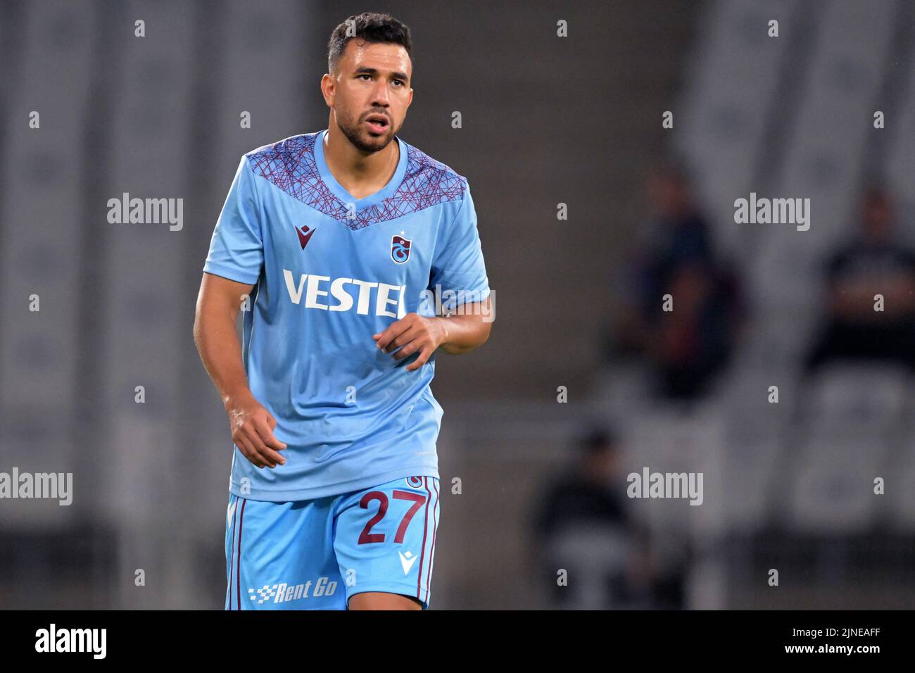 ISTANBUL - Mahmoud Ahmed Ibrahim Hassan ( Trezeguet ) di Trabzonspor COME durante la partita turca Super Lig tra Istanbulspor AS e Trabzonspor COME allo stadio Ataturk Olimpiyat il 5 agosto 2022 a Istanbul, Turchia. ANP | altezza olandese | GERRIT DA COLONIA Foto Stock