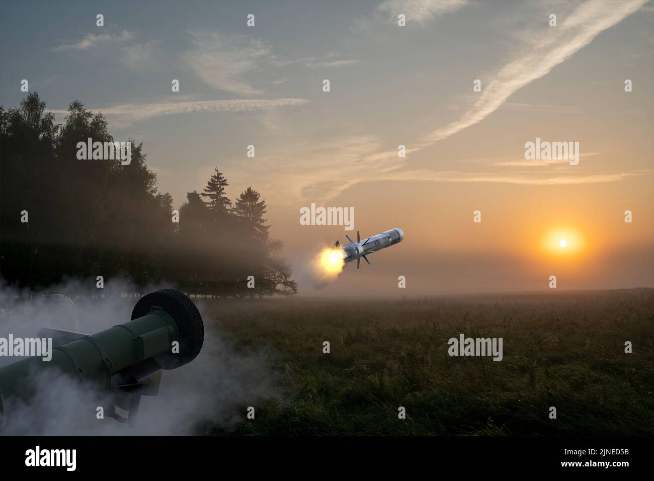 FGM-148 lancio Javelin Foto Stock