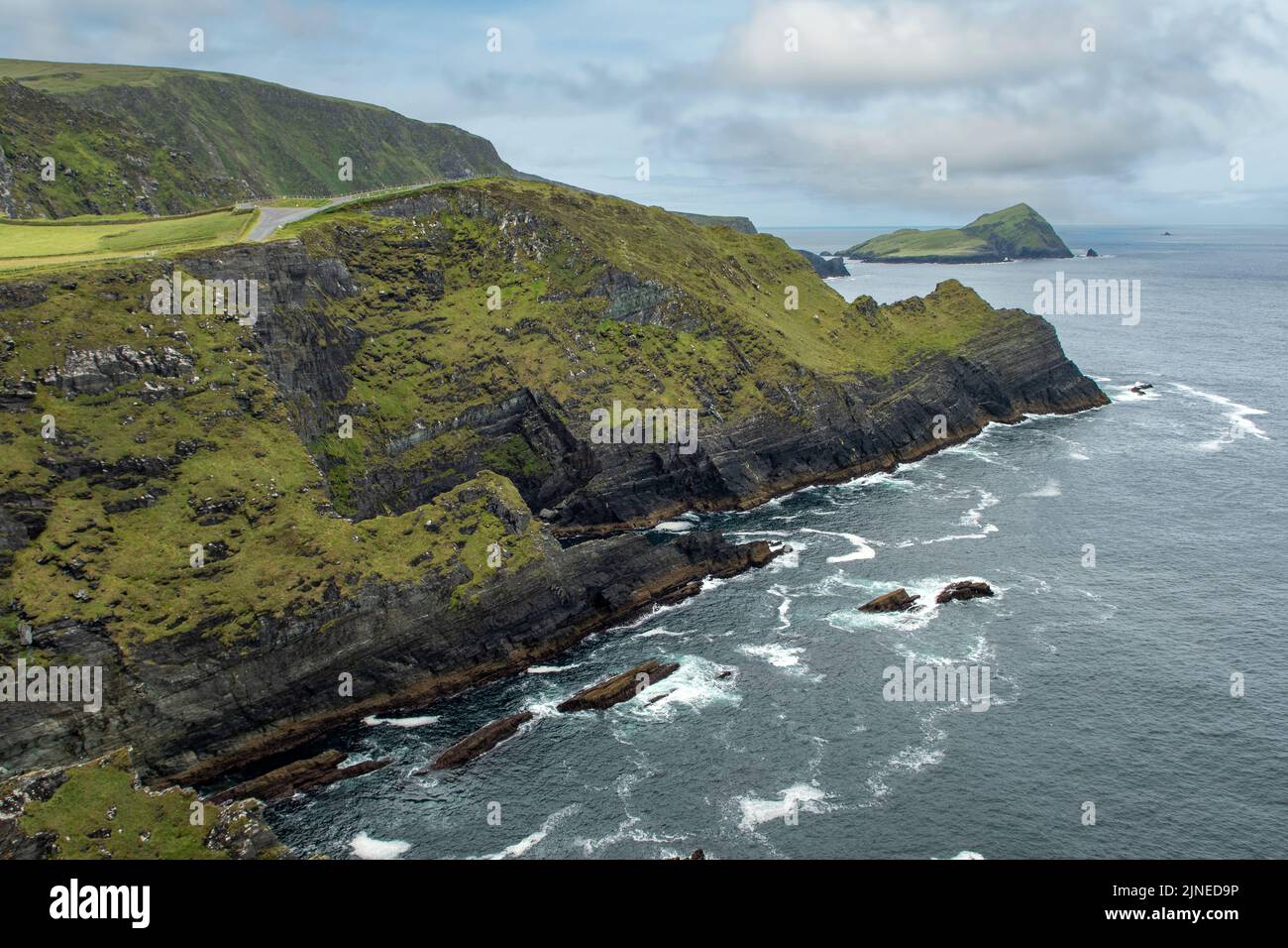 Kerry Cliffs, vicino a Portmagee, Co. Kerry, Irlanda Foto Stock