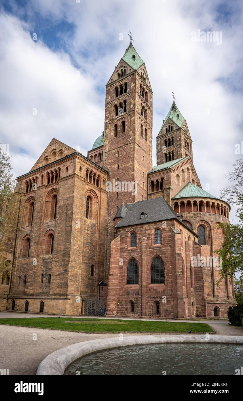 Estremità est della Cattedrale di Speyer Foto Stock