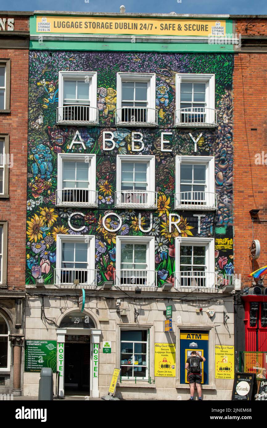 Colorato Abbey Court, Dublino, Irlanda Foto Stock