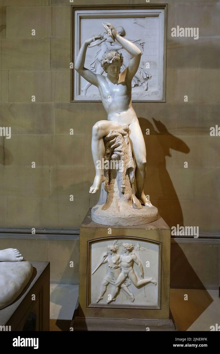 The Cymbal Player di Richard Westmacott The Younger, 1832 anni, in marmo Foto Stock