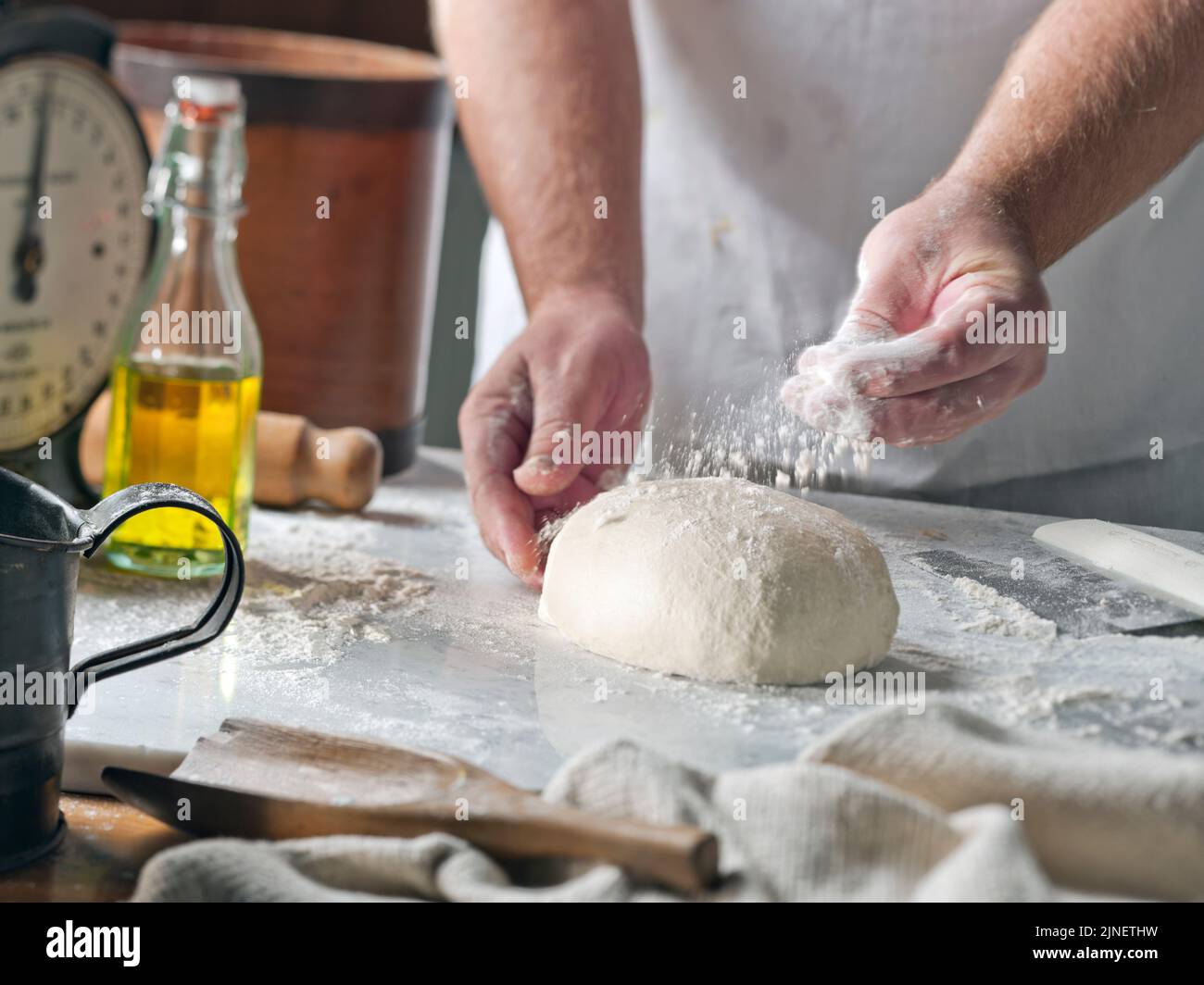 Il pane artigianale rendendo Foto Stock