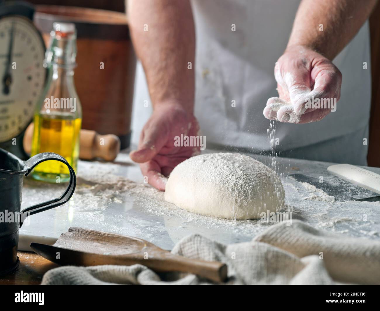 Il pane artigianale rendendo Foto Stock
