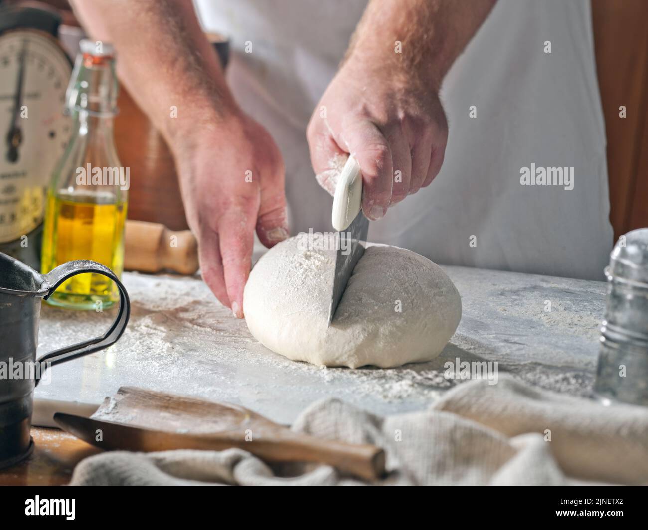 Il pane artigianale rendendo Foto Stock