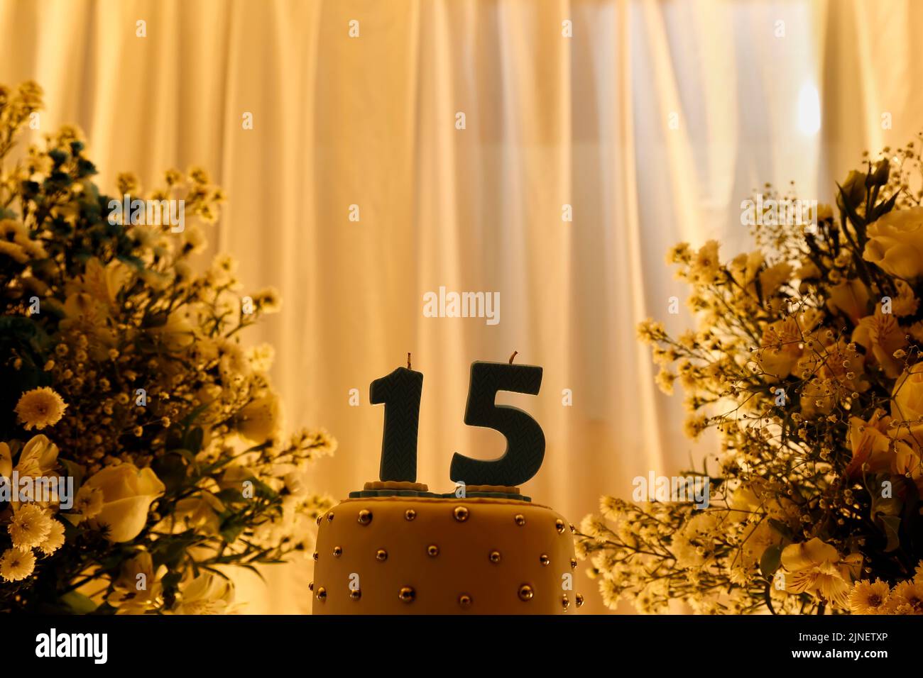 Numero Luminoso Per 15° Compleanno - Decorazione Grande 1,2m Fai Da Te Con Luci Bianche - XV Anni Rotondo Mosaico Per Feste