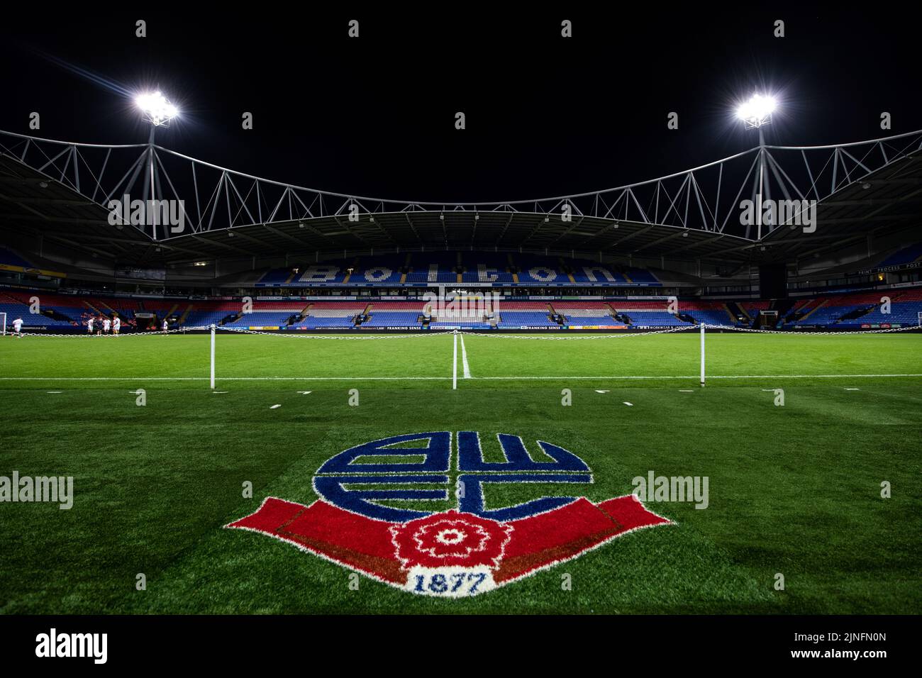 Bolton Wanderers Football Club. L'Università di Bolton Stadium, Horwich. Foto Stock