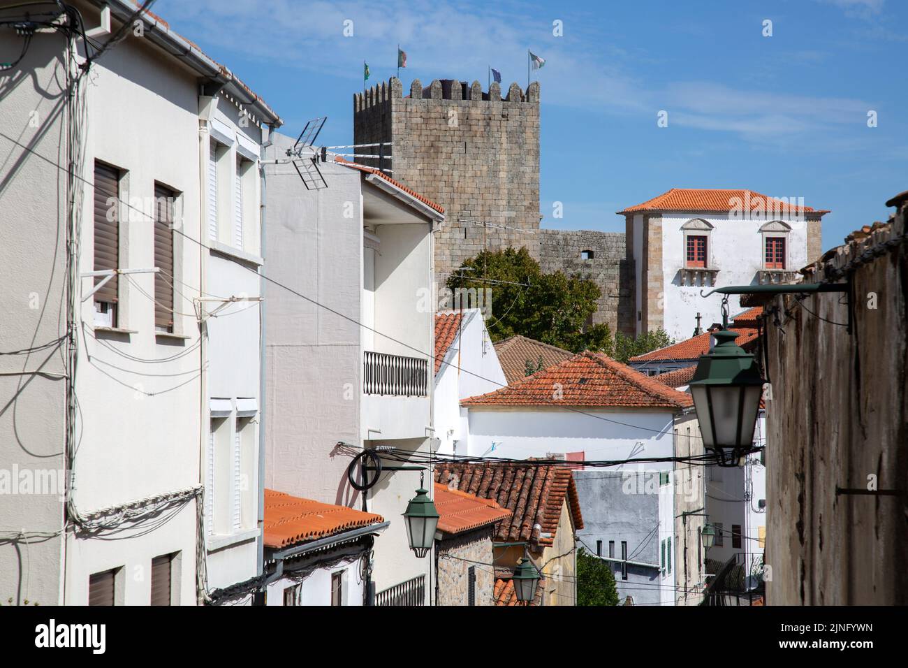 Villaggio e Castello di Belmonte, Portogallo Foto Stock