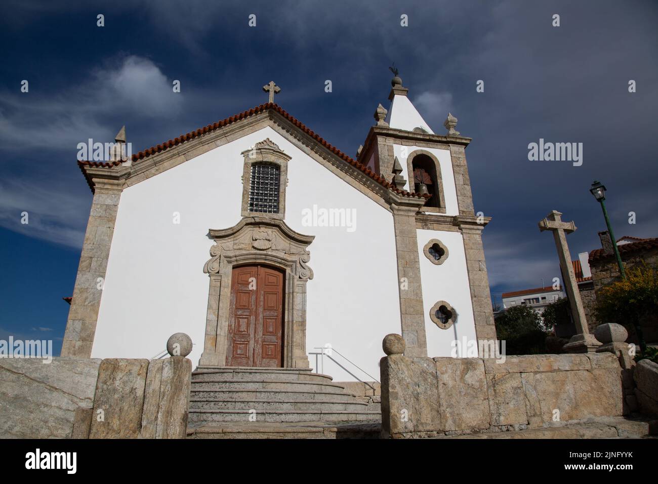 Chiesa di Linhares da Beira, Portogallo Foto Stock