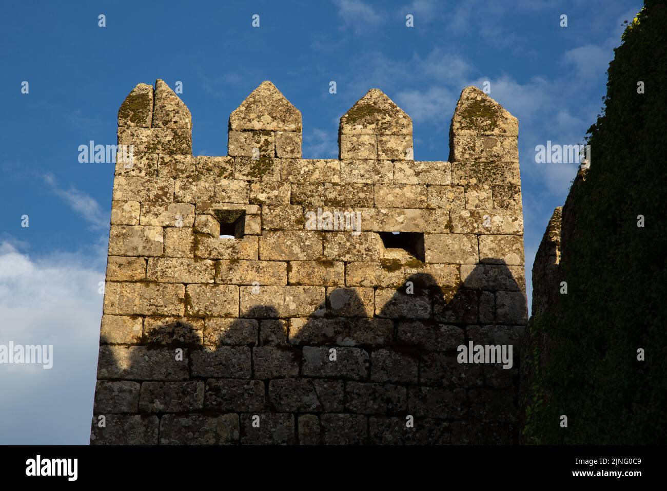 Torre del Castello di Trancoso, Portogallo Foto Stock