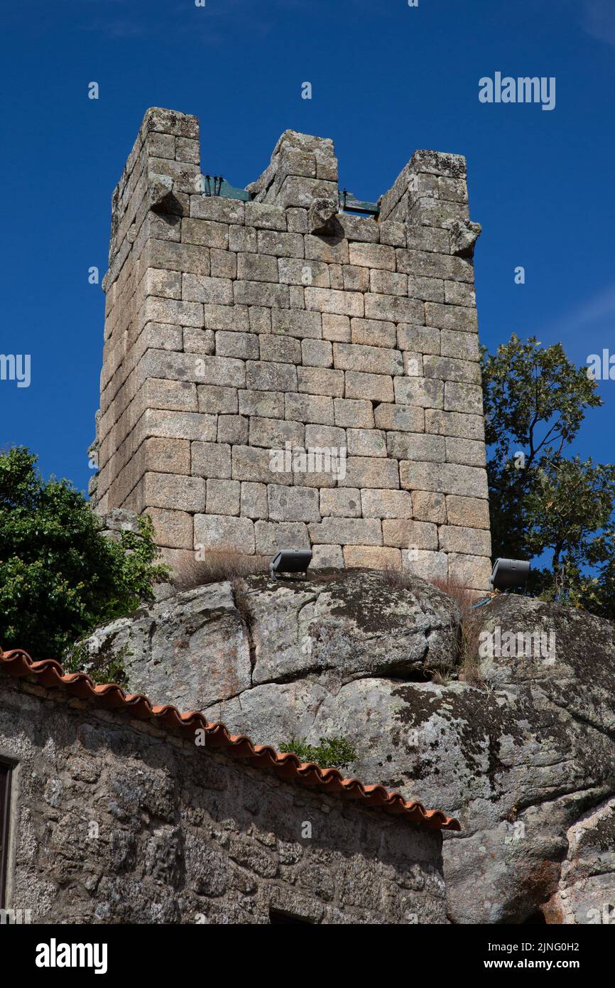 Mura del Castello di Sortelha in Portogallo Foto Stock