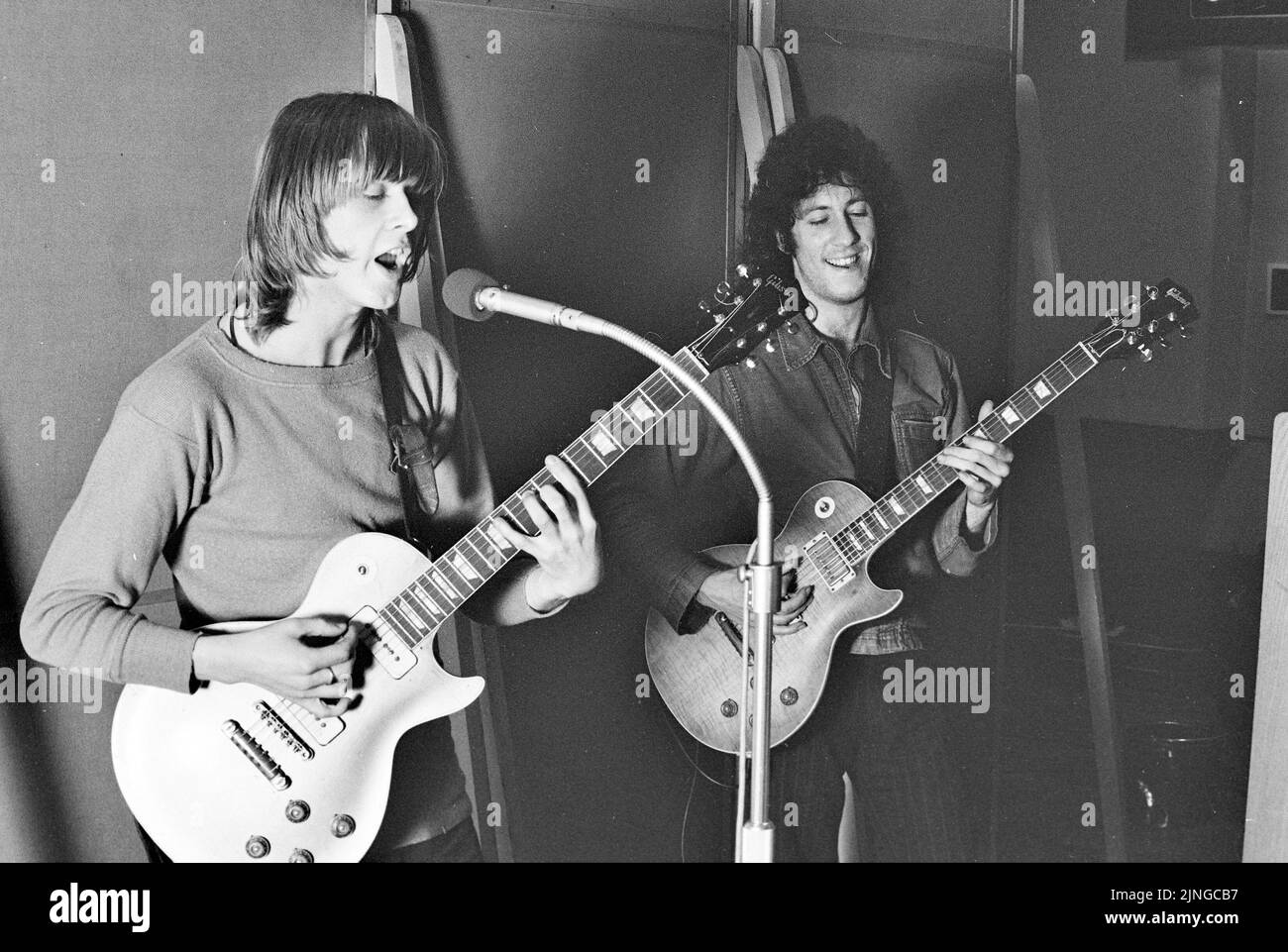 FLEETWOOD MAC UK gruppo rock nel 1969 con Danny Kirwan a sinistra e Peter Green Foto Stock