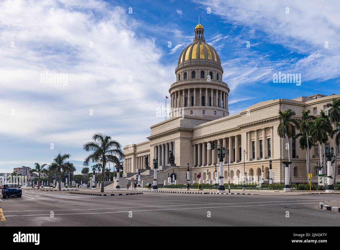 L'AVANA, CUBA - 11 GENNAIO 2021: El Capitolio, o il Palazzo del Campidoglio Nazionale (Capitolio Nacional de la Habana) a l'Avana, Cuba Foto Stock