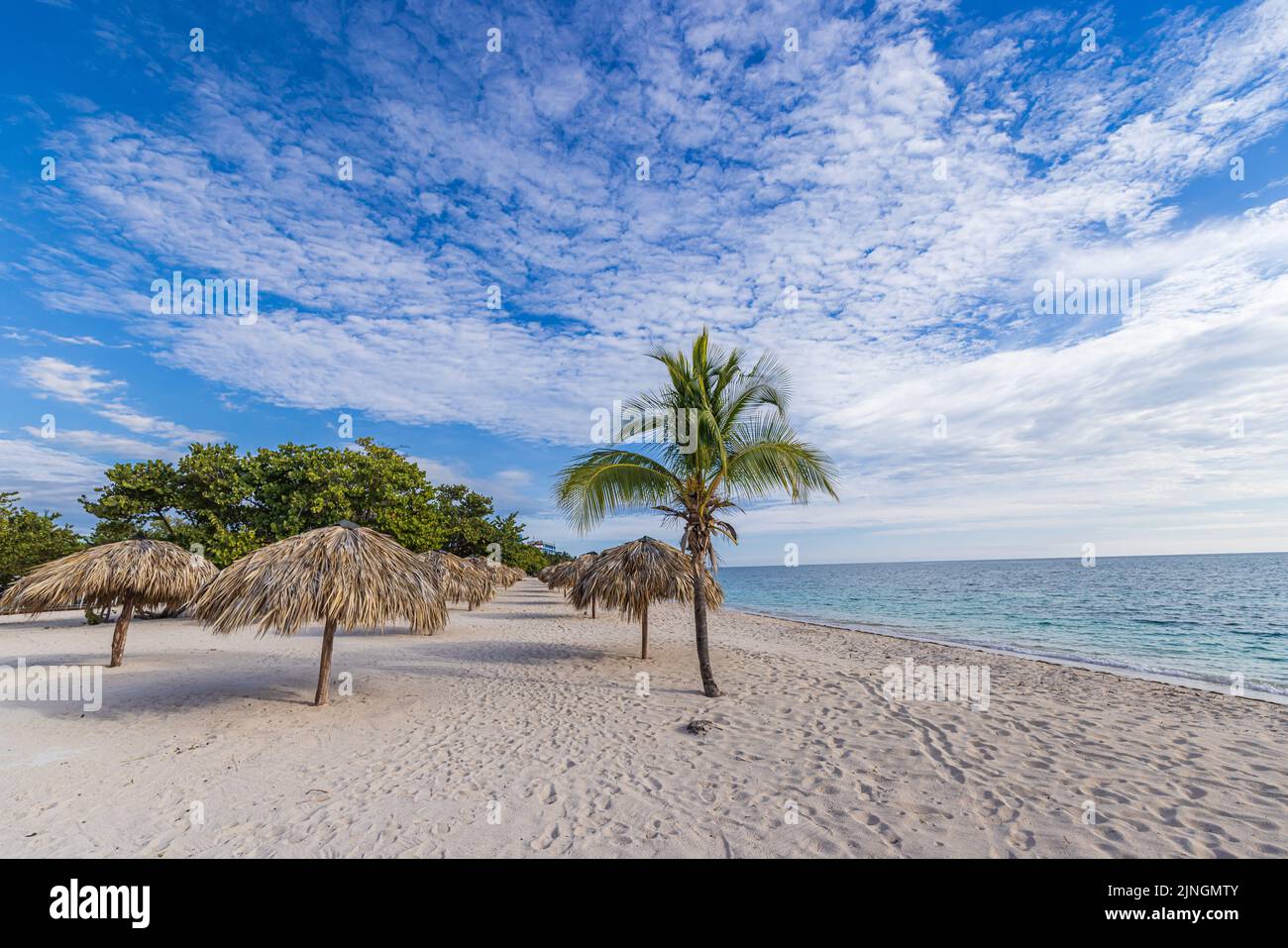 Cuba - Spiaggia dei Caraibi, costa sabbiosa. Foto Stock