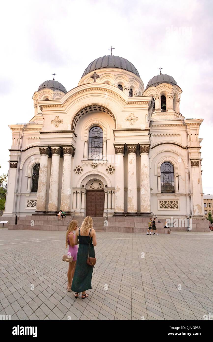 Lituania - Chiesa di San Michele Arcangelo, Kaunas Lituania - , risalente al 19th ° secolo. Ora una chiesa cattolica romana, - viaggio lituano. Foto Stock