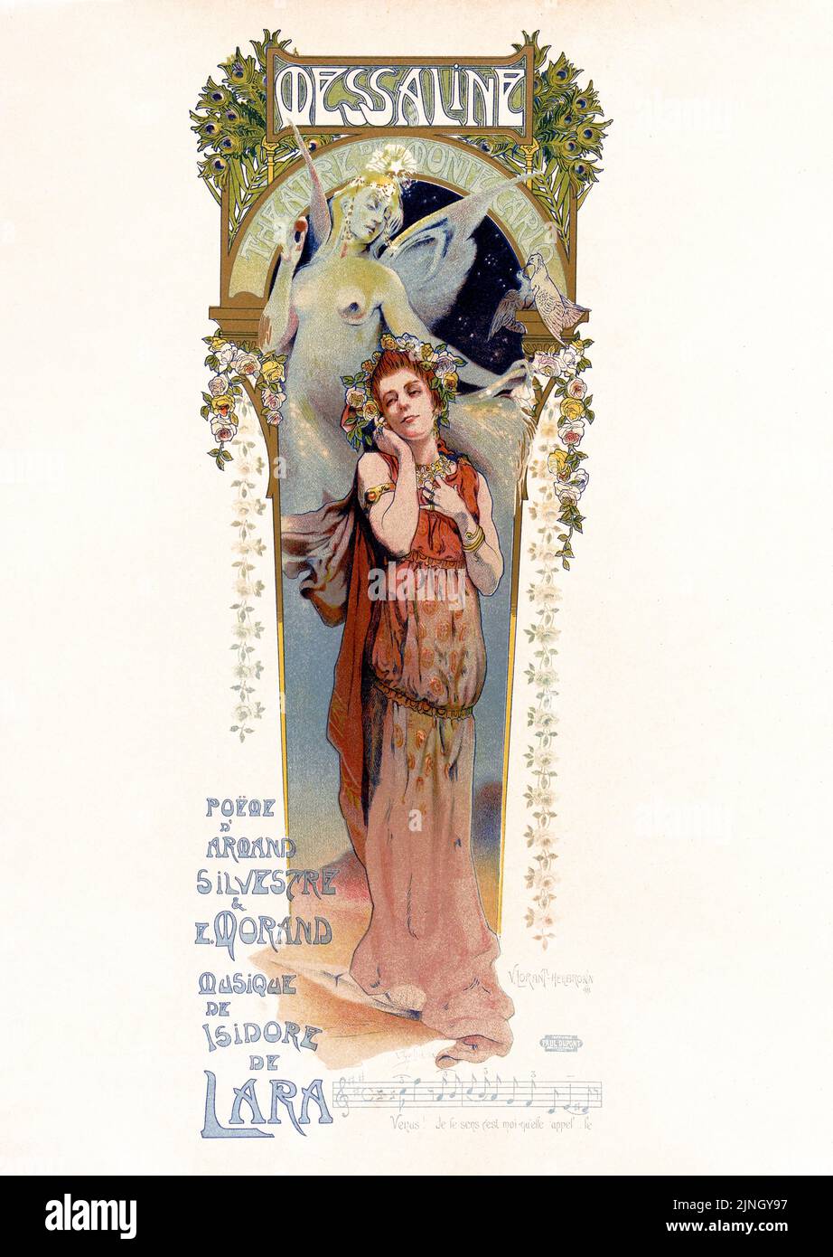 Messaline, Messalina, opera, manifesto pubblicitario vintage di Vincent Lorant-Heilbronn et V. Guillet, Maitres de l’affiche 1890s Foto Stock