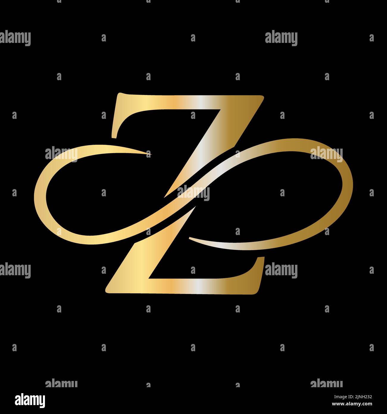 Lettera di bellezza Z Logo Design. Iniziale Z Letter Logo Creative Modern Typography modello vettoriale Illustrazione Vettoriale