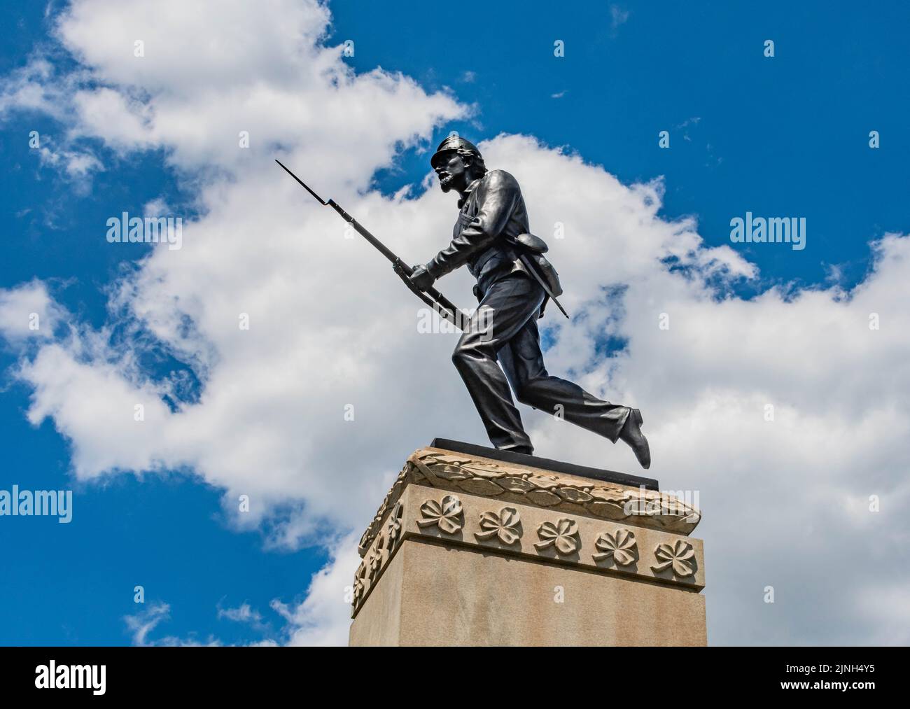 Monumento allo stato del Minnesota, al Gettysburg National Military Park, Pennsylvania, Stati Uniti Foto Stock