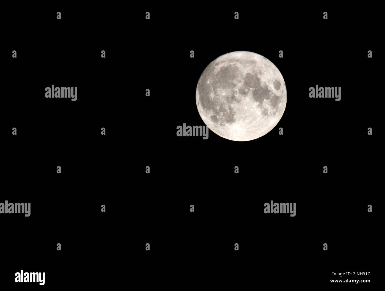Sturgeon Supermoon Agosto 12th 2022 Luna piena al perigeo pieno Foto Stock