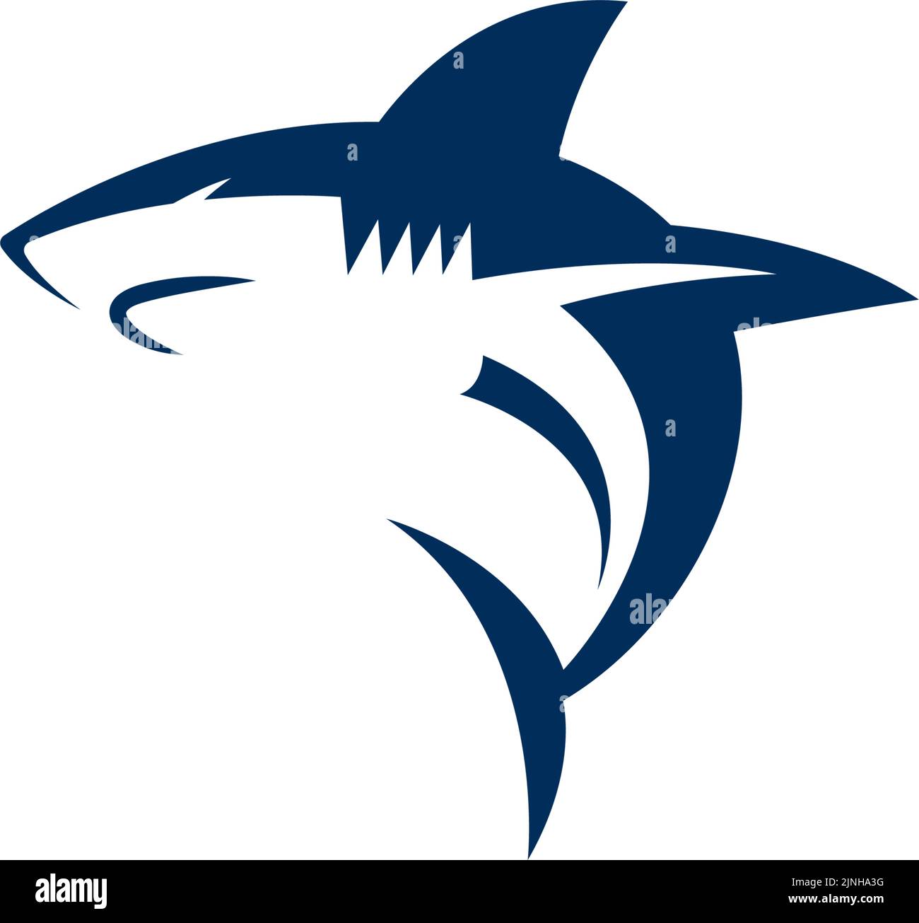 Illustrazione del logo Shark Icon Illustrazione Vettoriale