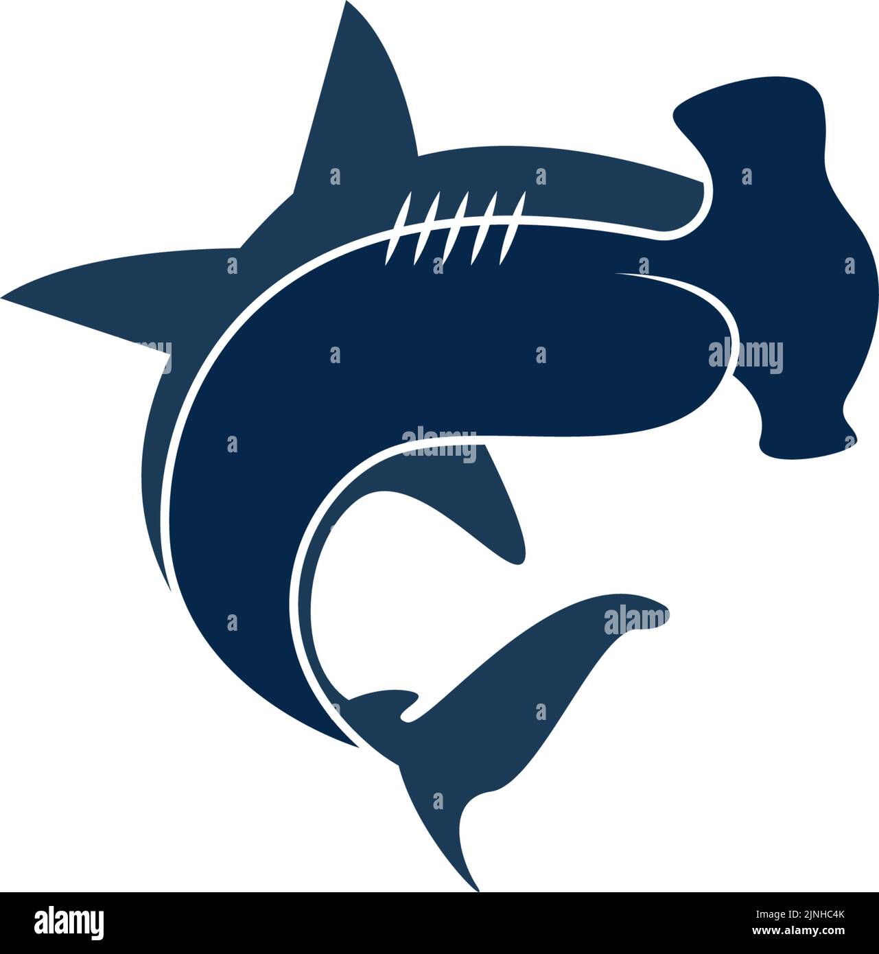 Illustrazione del logo Shark Icon Illustrazione Vettoriale