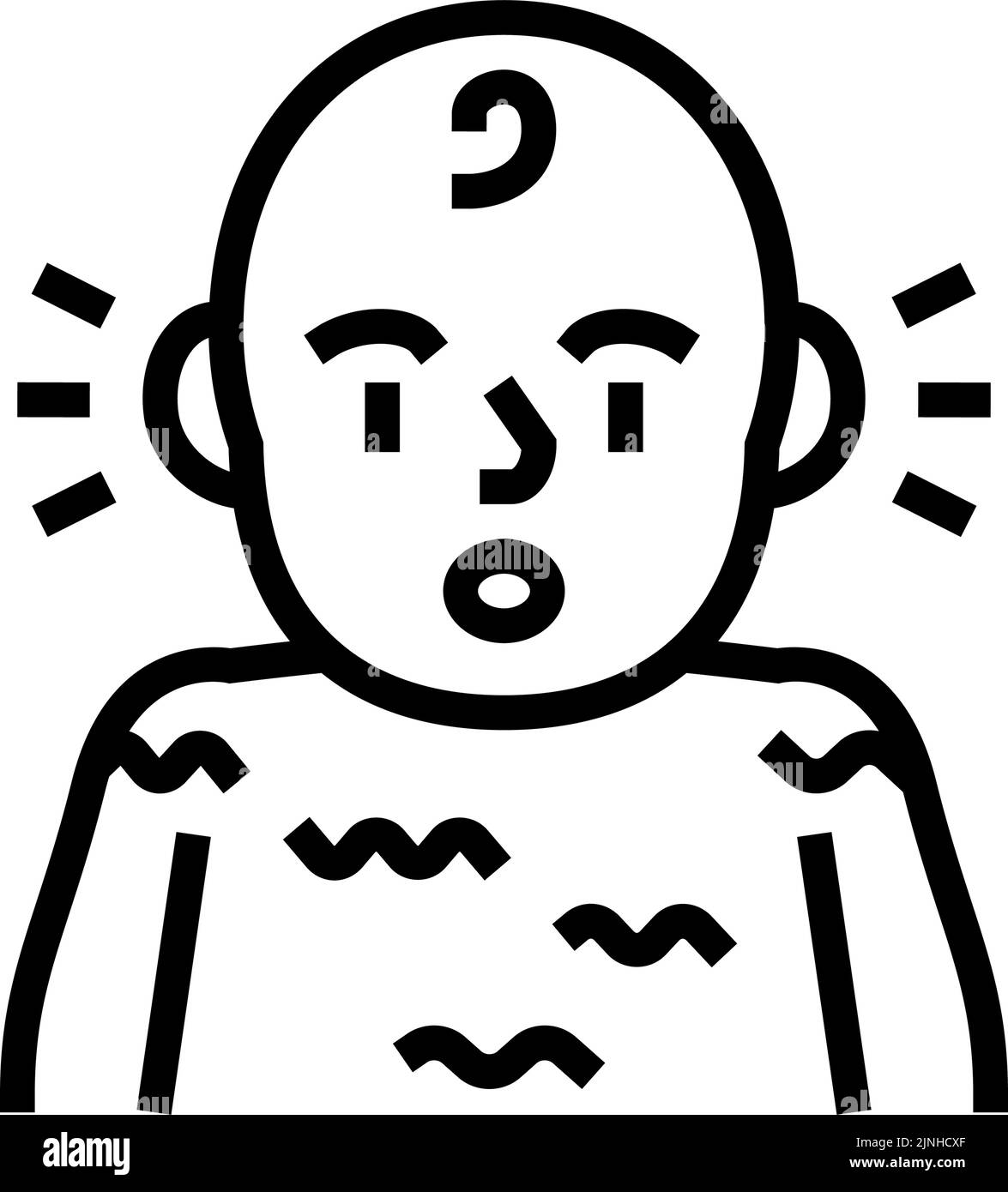 immagine vettoriale dell'icona della linea di riflessione dell'stelle Illustrazione Vettoriale