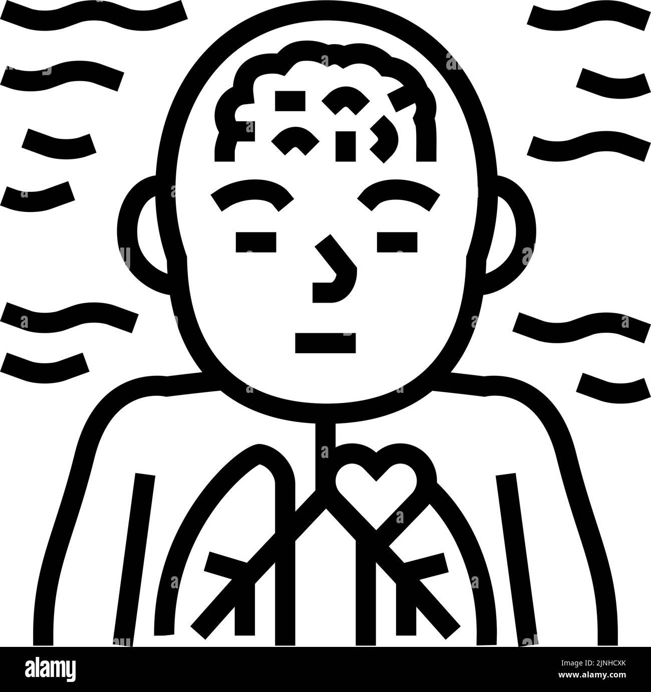 immagine del vettore icona della linea di riflessione subacquea Illustrazione Vettoriale