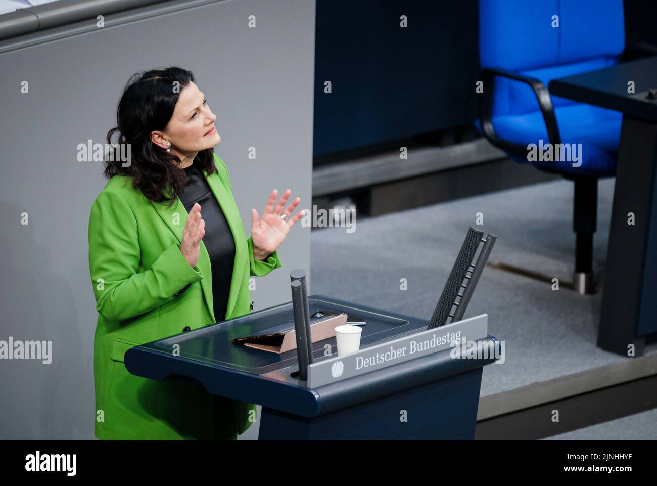 Berlino, Germania. 17th Mar, 2022. Gitta Connemann, CDU/CSU, ha registrato un discorso sul tema di 30 anni della commissione Enquete sul trattamento della dittatura SED nel Bundestag tedesco a Berlino, 17 marzo 2022. Credit: dpa/Alamy Live News Foto Stock