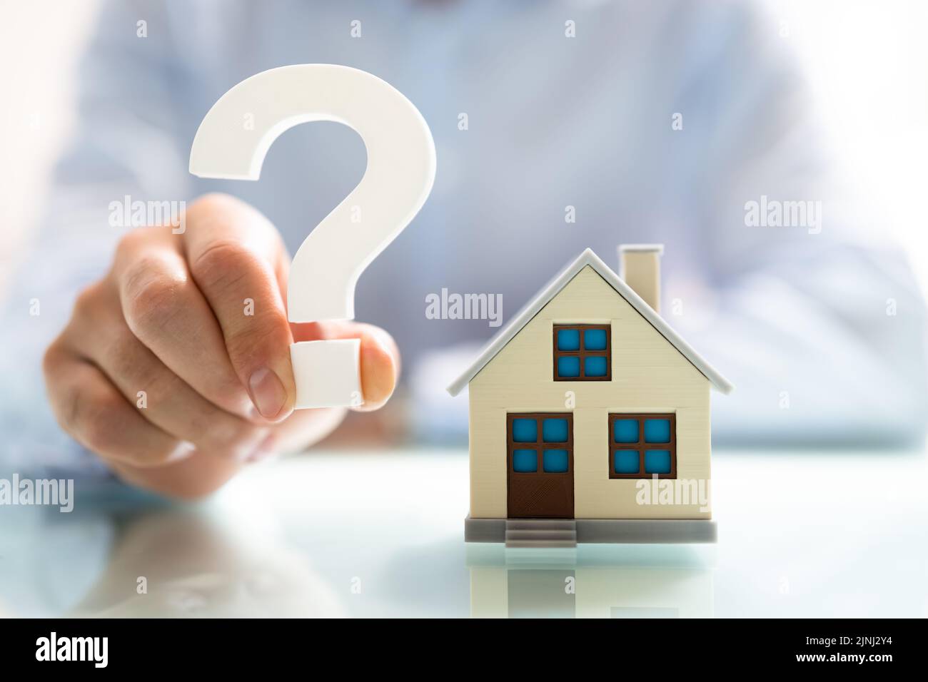 Domande ipotecarie immobiliari. Consigli e domande Foto Stock