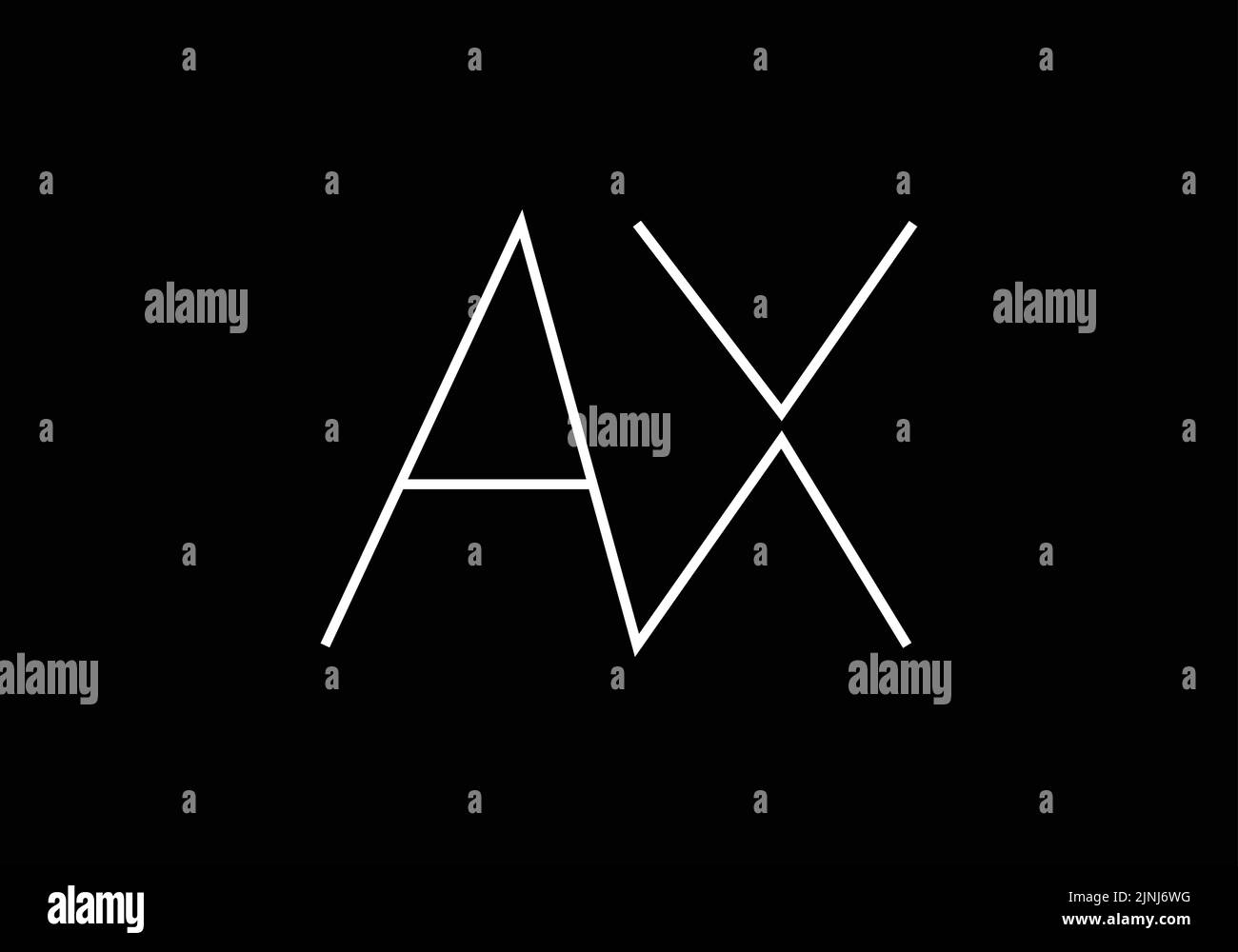 Lettere alfabetiche logo icona monogramma AX o XA Illustrazione Vettoriale