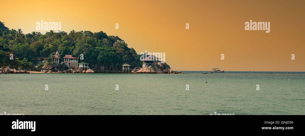 Isola di Koh Tao all'alba - Thailandia Foto Stock