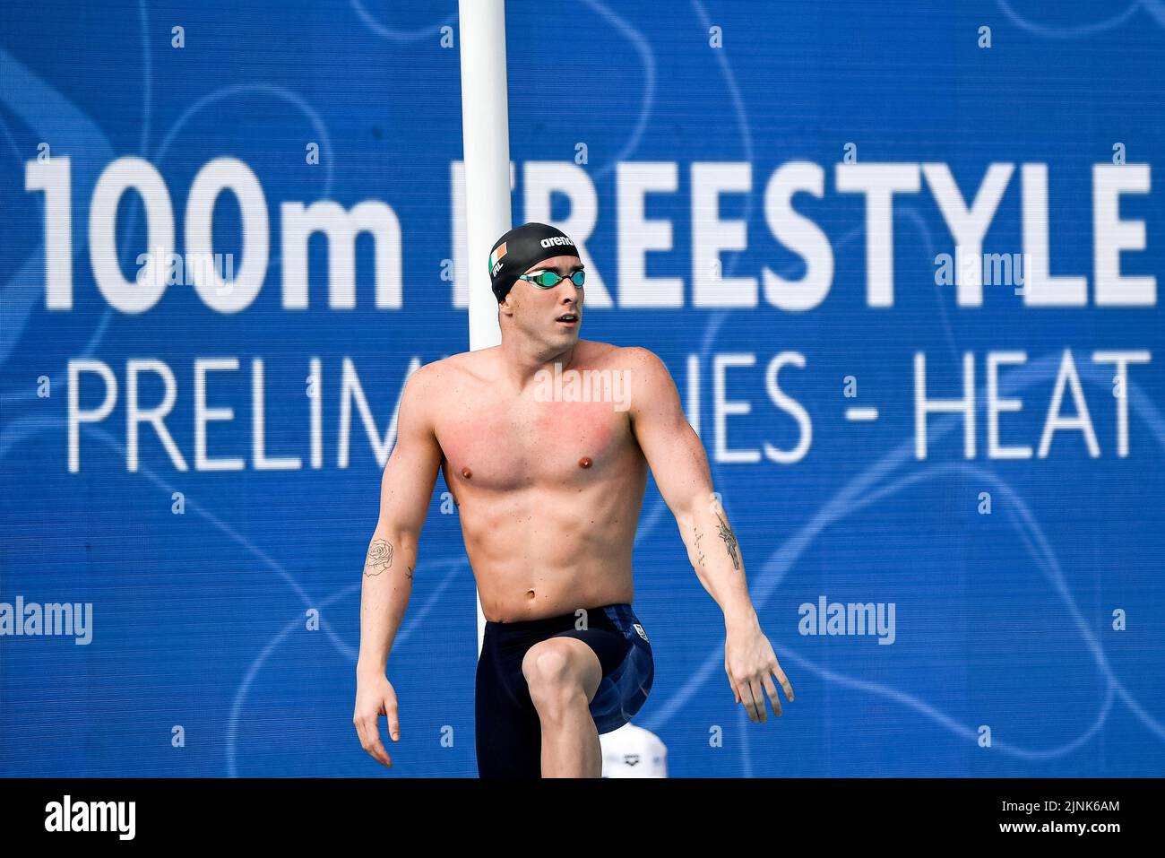 Roma, Italia. 12th ago, 2022. MCCUSKER Max IRL IRELAND100m Freestyle Men Heats Swimming Roma, 12/8/2022 Stadio del Nuoto XXVI LEN European Championships Roma 2022 Foto Andrea Staccioli/Deepbluemedia/Insidefoto Credit: Insidefoto di andrea staccioli/Alamy Live News Foto Stock