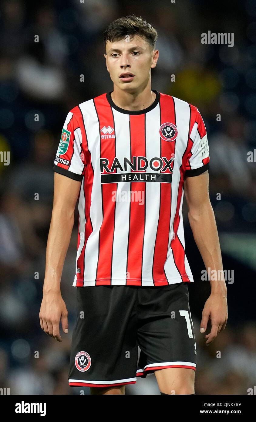 West Bromwich, Inghilterra, 11th agosto 2022. Anel Ahmedhodzic di Sheffield Utd durante la partita di Coppa Carabao agli Hawthorns, West Bromwich. L'immagine di credito dovrebbe essere: Andrew Yates / Sportimage Foto Stock