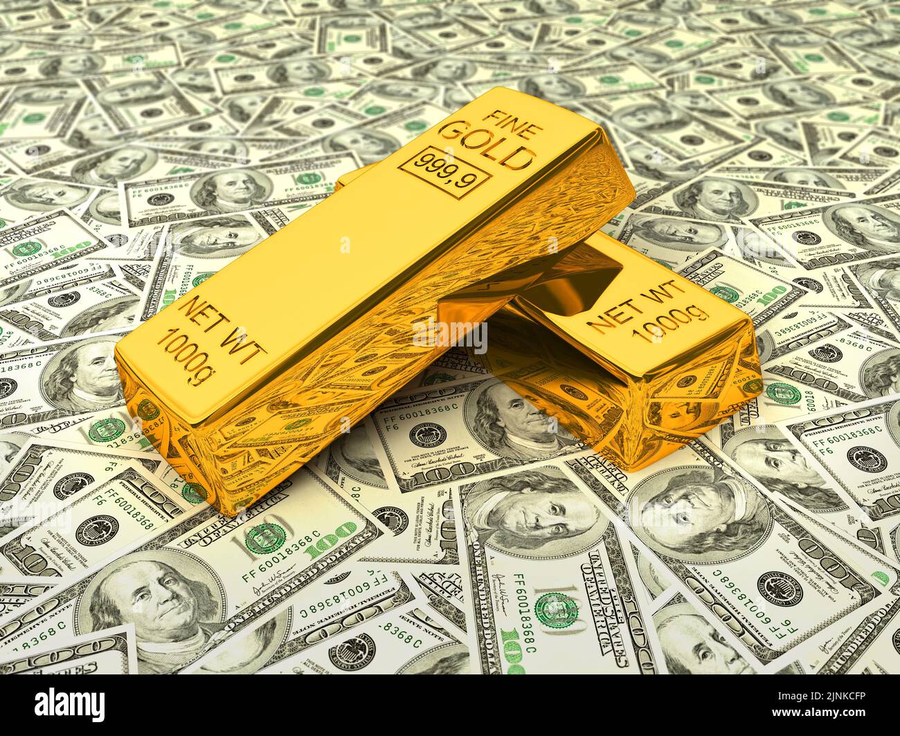 oro, attività, dollaro, oro, denaro americano, dollari Foto Stock