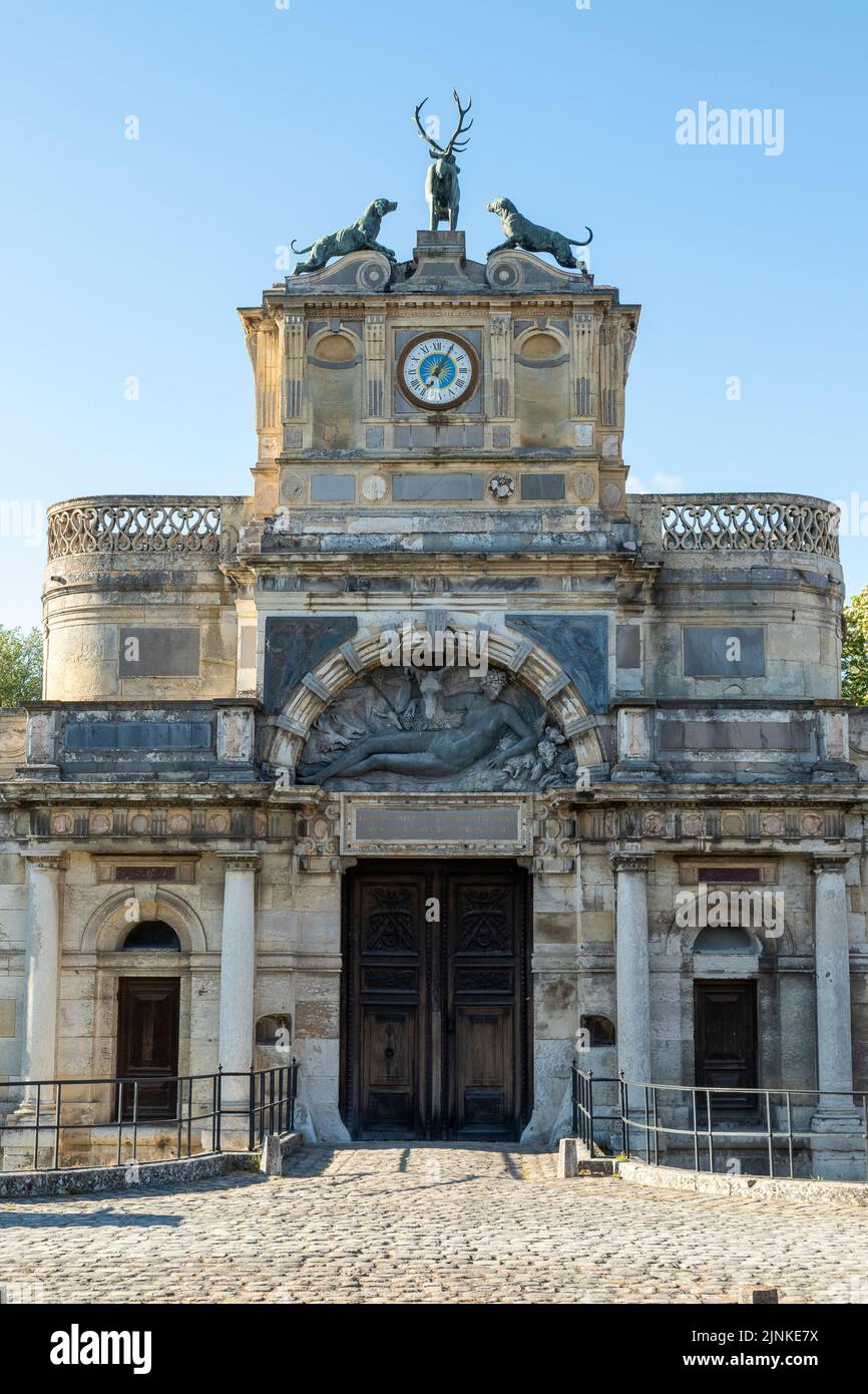 Francia, Eure et Loir, Anet, Chateau d'Anet, 16th ° secolo castello rinascimentale, costruito dall'architetto Philibert Delorme sotto Henri II per Diane de Poit Foto Stock
