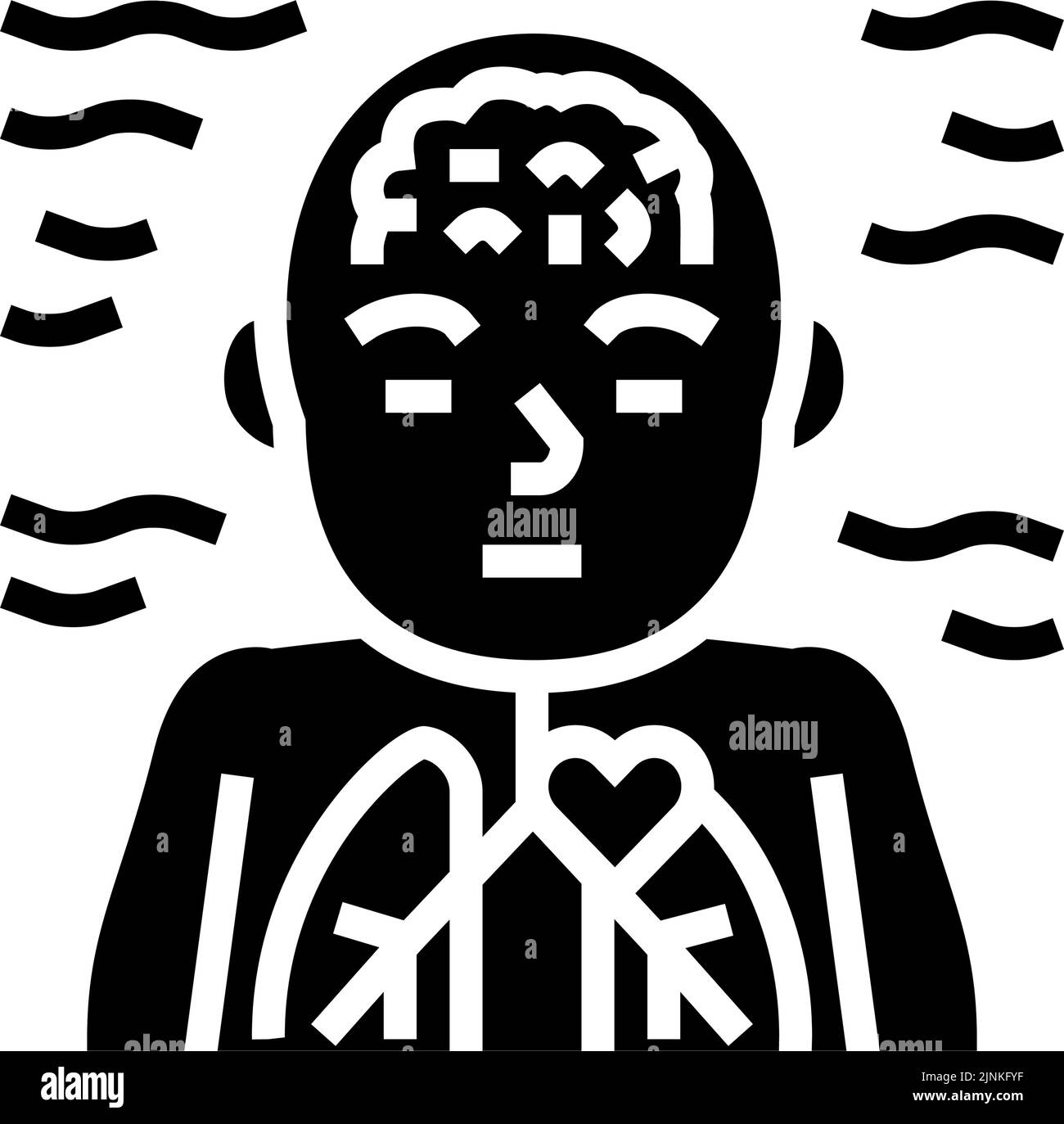 immagine del vettore icona del glifo del riflesso subacqueo Illustrazione Vettoriale