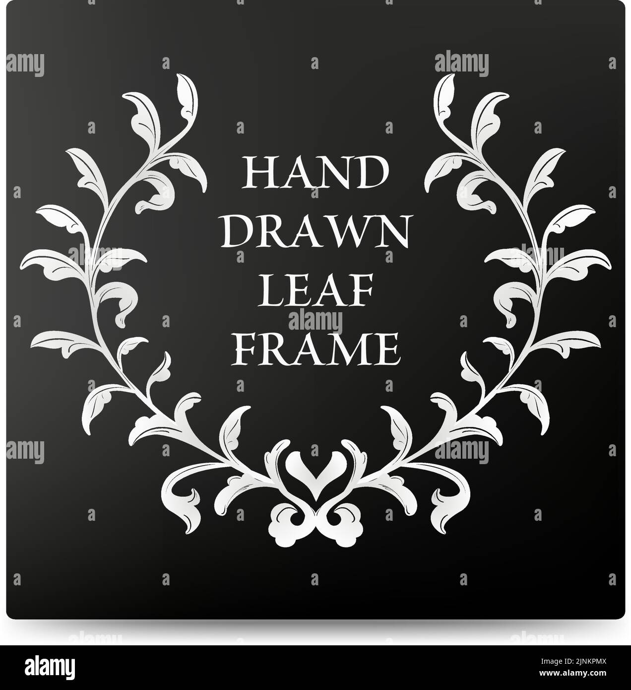 Materiale della cornice, cornice a foglia elegante e lussuosa con sfondo sfumato Illustrazione Vettoriale