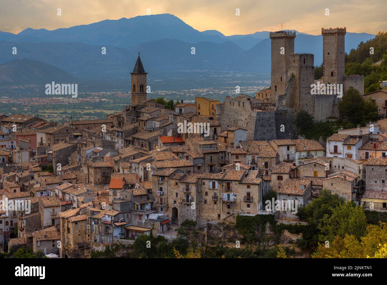 Pacentro, l'Aquila, Abruzzo, Italia Foto Stock