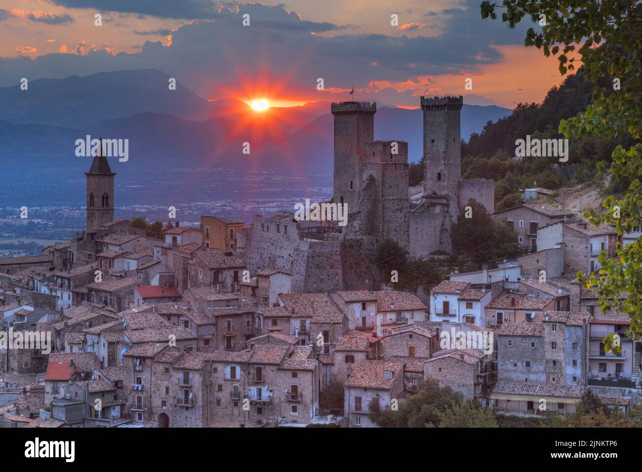 Pacentro, l'Aquila, Abruzzo, Italia Foto Stock
