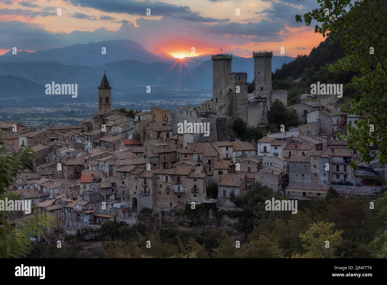 Pacentro, l'Aquila, Abruzzo, Italia Foto Stock