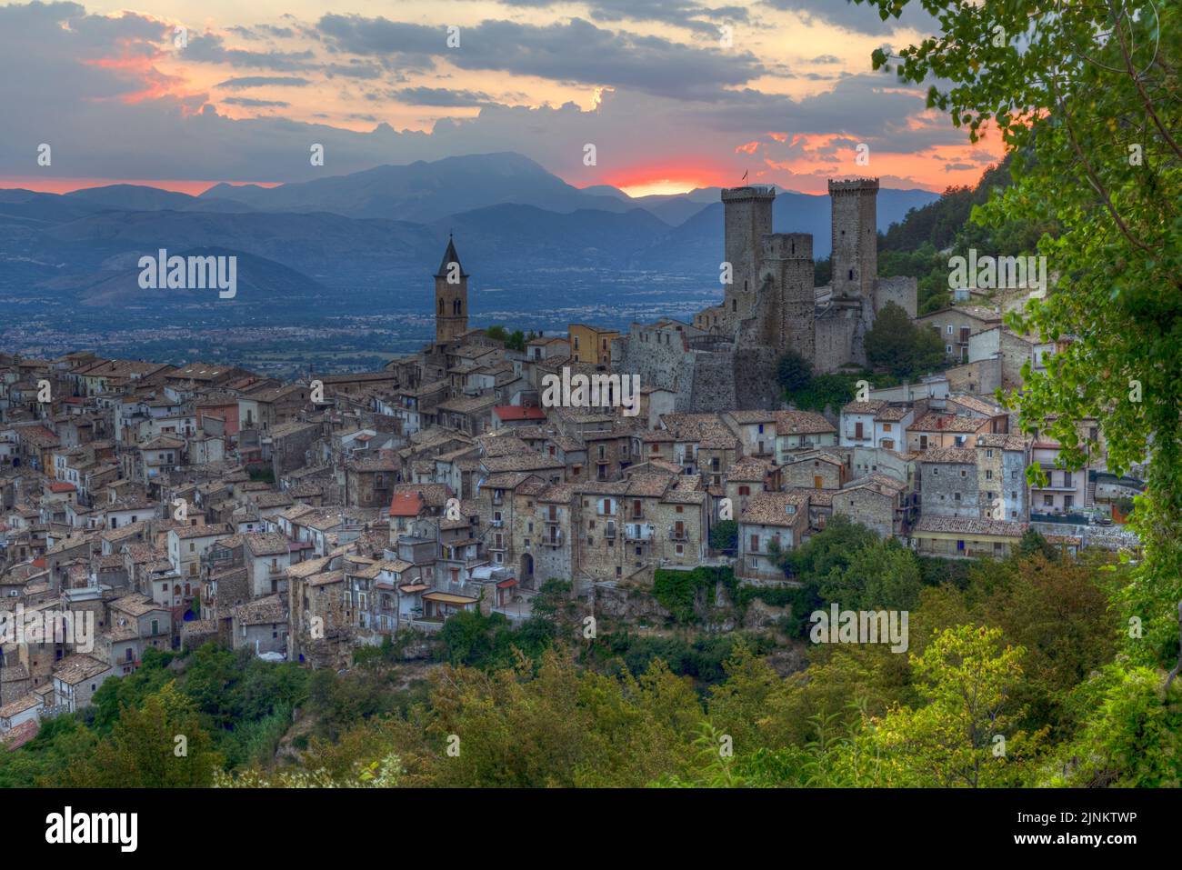 Pacentro, l'Aquila, Abruzzo, Italia Foto Stock