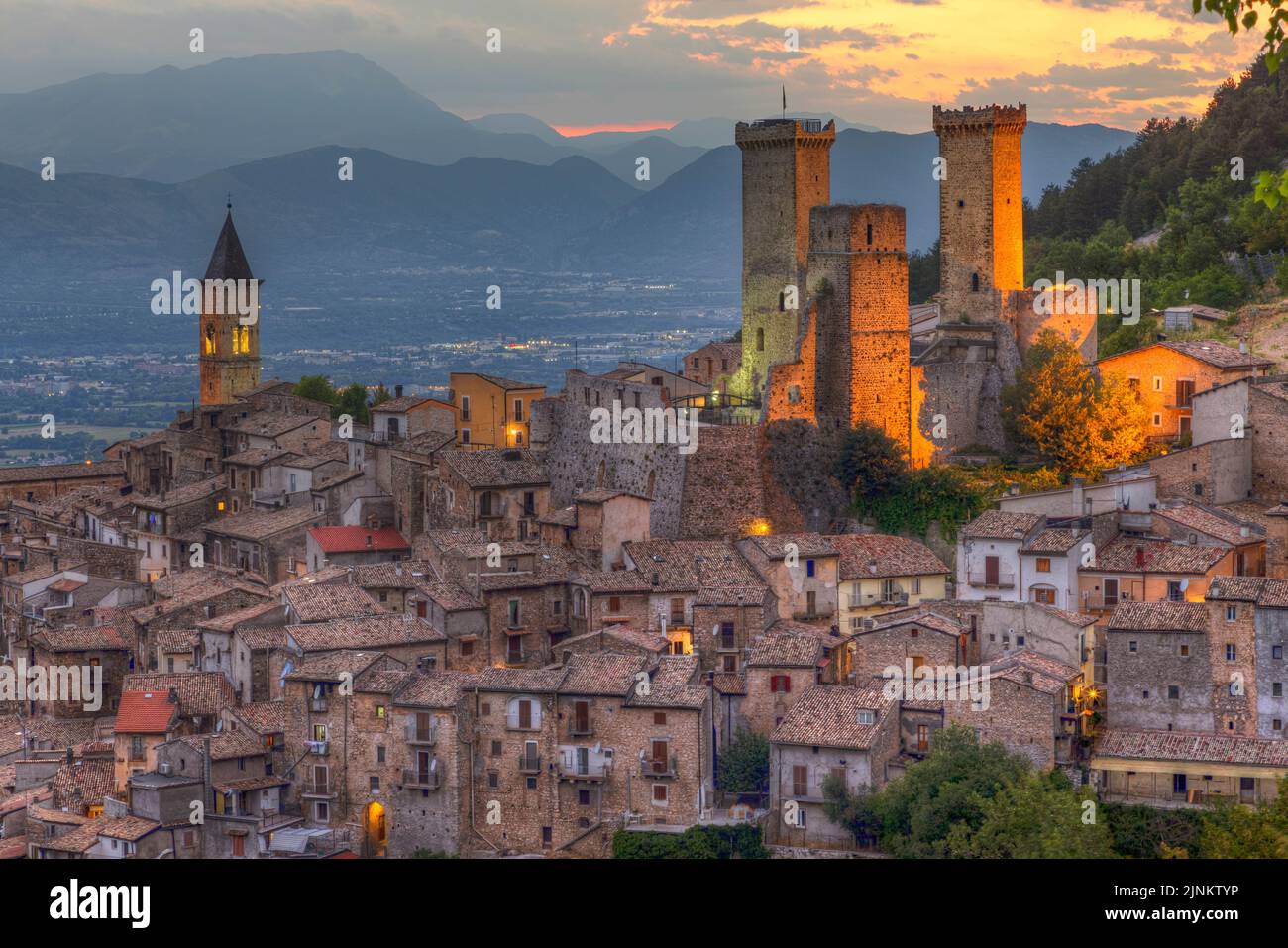 Pacentro, l'Aquila, Abruzzo, Italia Foto Stock