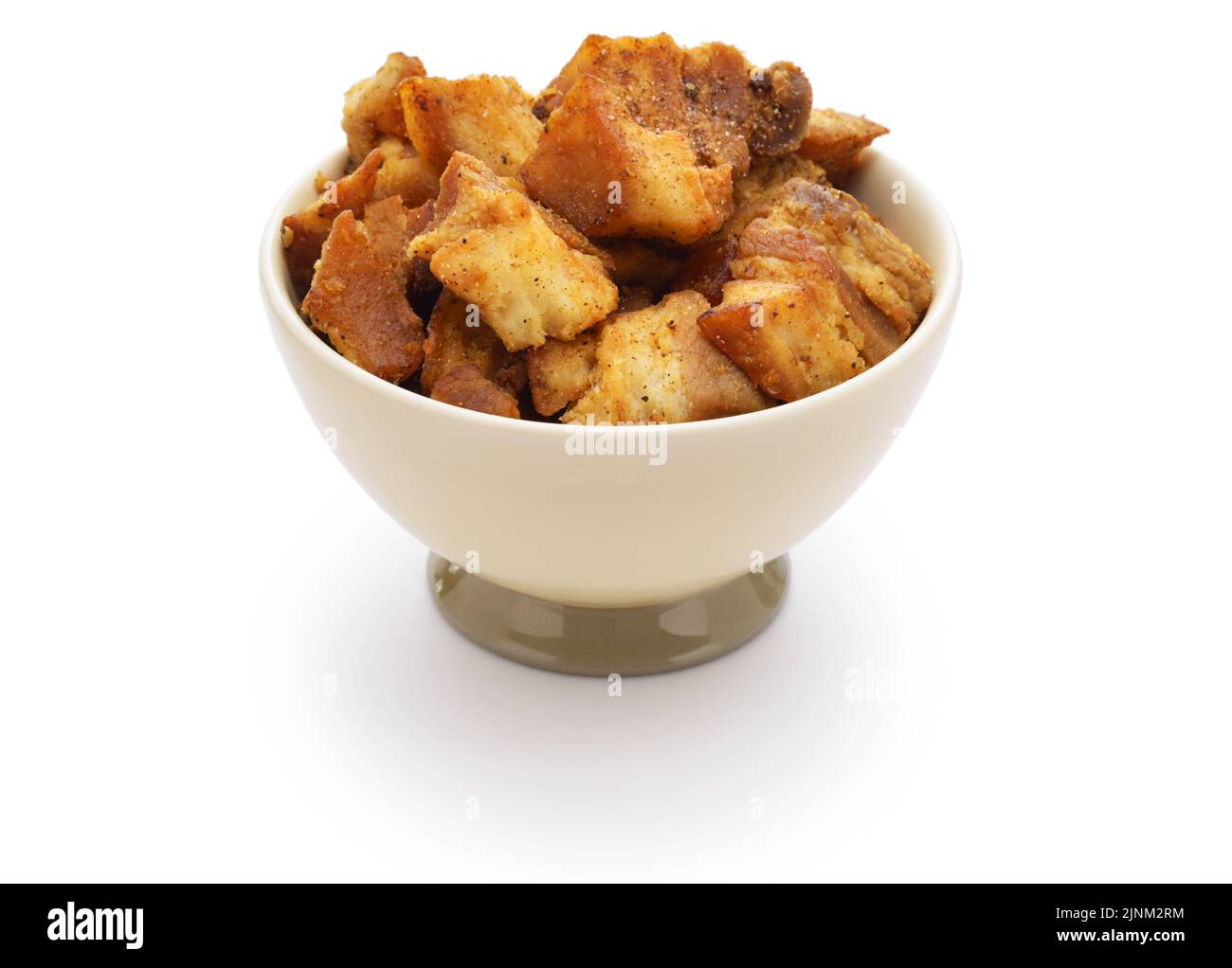 Grattons fatti in casa (cotenna di maiale con confit grasso), spuntino francese di Lione Foto Stock