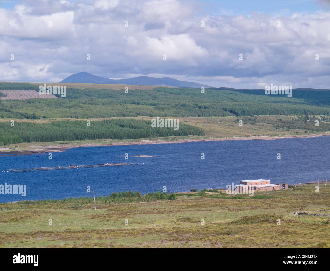 Centrale elettrica di Loch Shin e Cassley, Sutherland Foto Stock