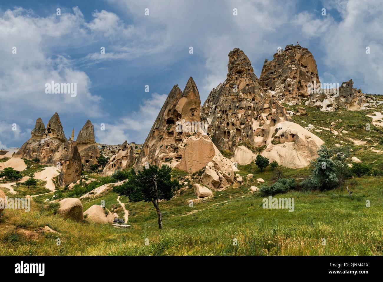 Uchisar castello in cappadocia. turchia Foto Stock