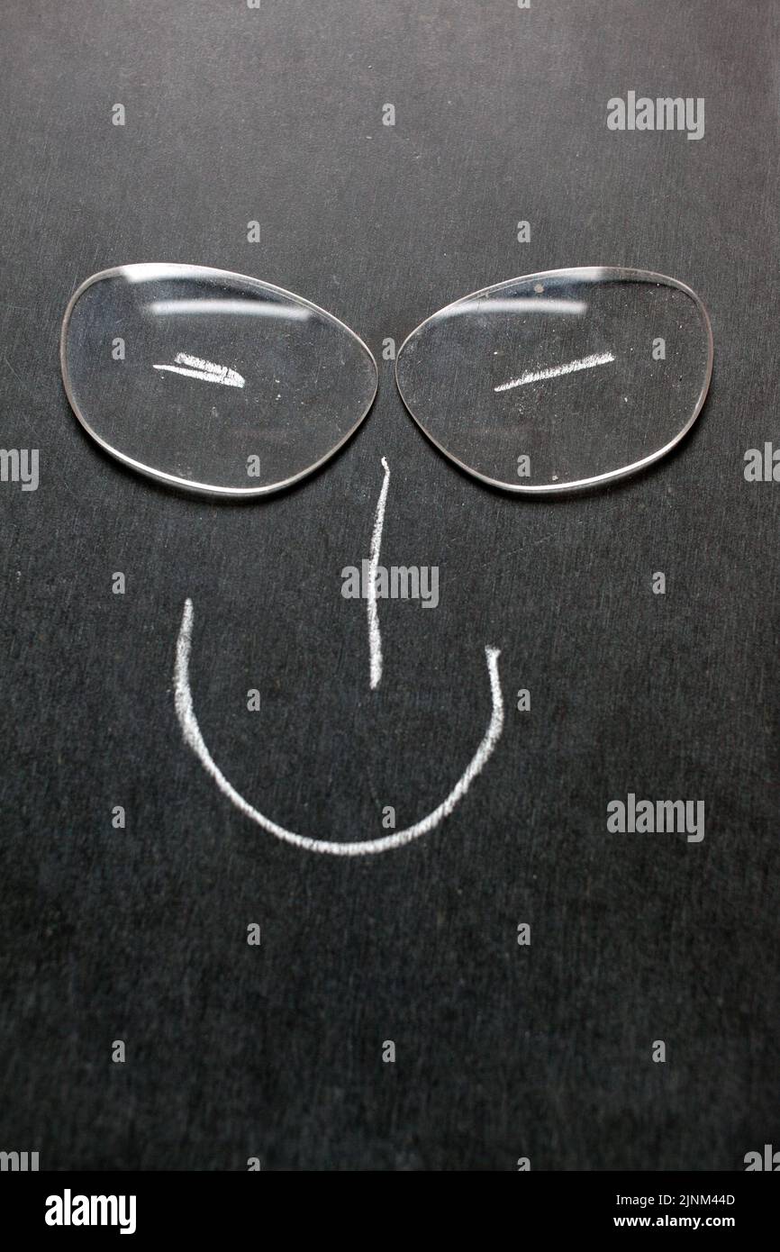 occhiali, viso, smirking, occhiali, occhiali da vista, occhiali, volti Foto Stock