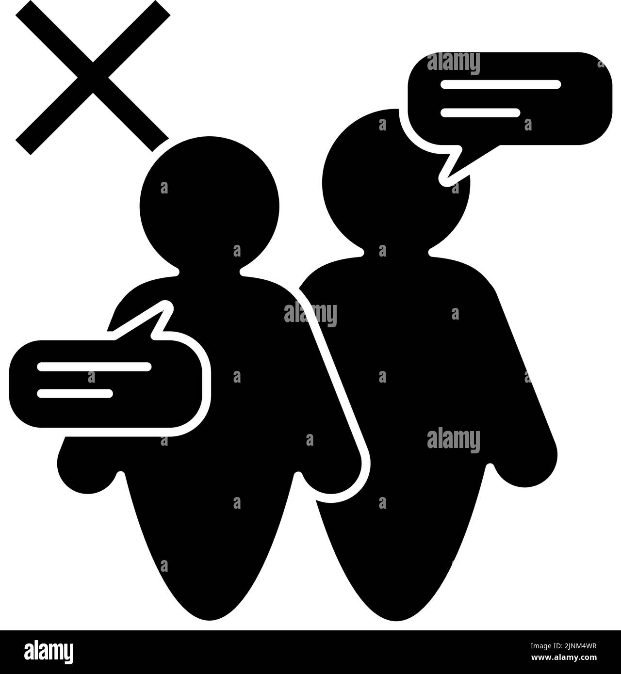 Immagine dell'icona che non consiglia di chiudere il contatto Illustrazione Vettoriale