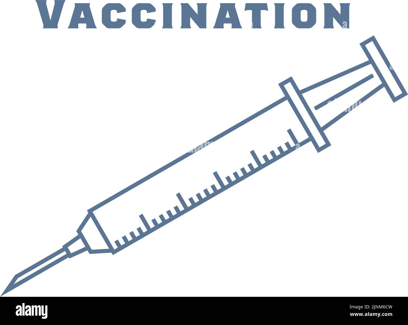 Illustrazione di una siringa usata per la vaccinazione Illustrazione Vettoriale