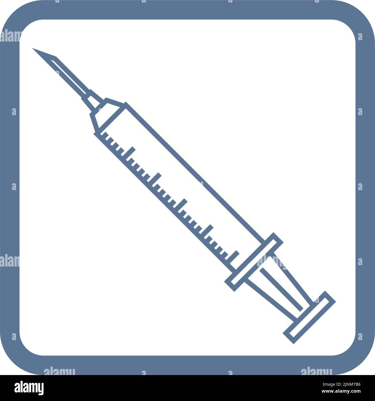 Illustrazione di una siringa usata per la vaccinazione Illustrazione Vettoriale
